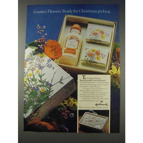 1978 Hallmark Country Flower Bath Ensemble Ad