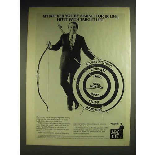 1984 New York Life Insurance Ad - Whatever you're aiming for in life