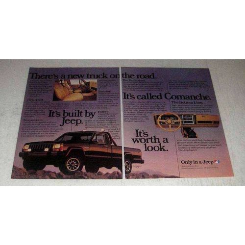1985 Jeep Comanche XLS Pickup Truck Ad - On the Road