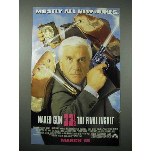 1994 Naked Gun 33 1/3 The Final Insult Movie Ad