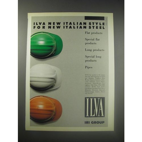 1990 Ilva Steel Ad - Ilva new Italian style for new Italian steel