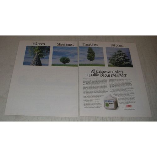 1990 Dow Pageant DF Ad - Tall ones. Short ones. Thin ones. Fat ones.