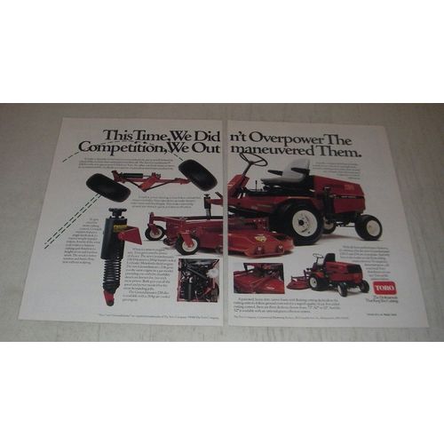 1990 Toro Groundsmaster 220-D and 224 Mowers Ad - Outmaneuvered