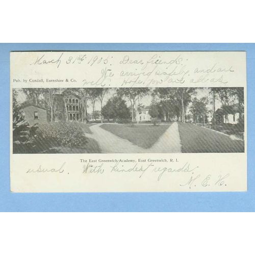 Rhode Island East Greenwich The East Greenwich Academy Half Card Photo Typ~1140