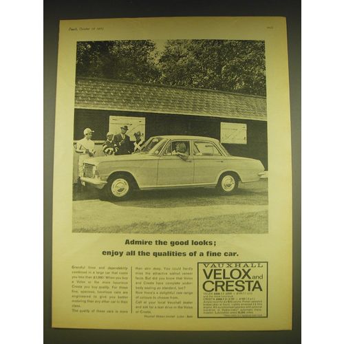 1963 Vauxhall Velox and Cresta Cars Ad - Admire the good looks
