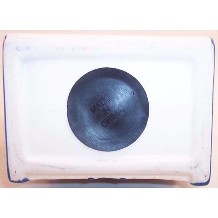 Vintage Ceramic Pottery Still Bank in the Shape of a Bank Building