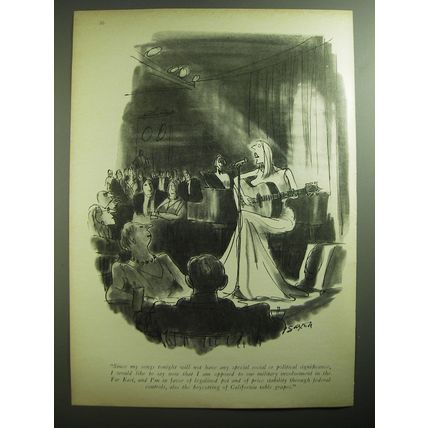 1970 Cartoon by Charles Saxon - my songs will not have any political influence