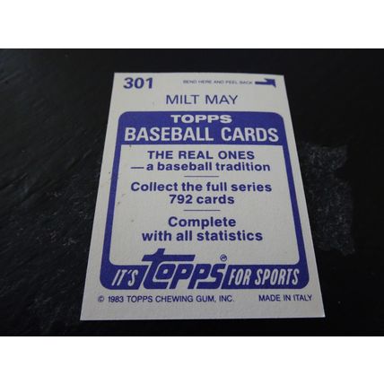 1983 Topps Stickers # 301 Milt May Very Good-Excellent (4) San Francisco Giants