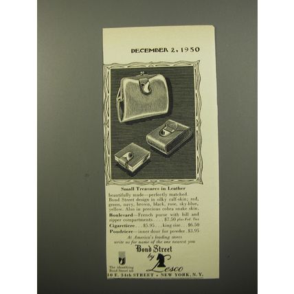 1950 Bond Street by Lesco Advertisement - French Purse, Cigaretiere, Poudriere