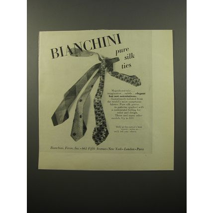 1950 Bianchini Ties Advertisement