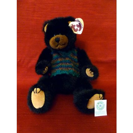 BORIS TY COLLECTIBLE ARTICULATED RETIRED BEAR IN SWEATER VEST 1993