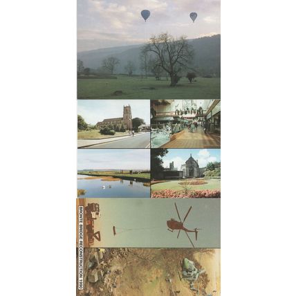 Keighley Haworth Hot Air Balloon Bronte Bridge 3x Postcard s