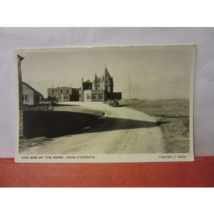 THE END OF THE ROAD, JOHN O'GROATS , CATHNESS unused vintage postcard RP =