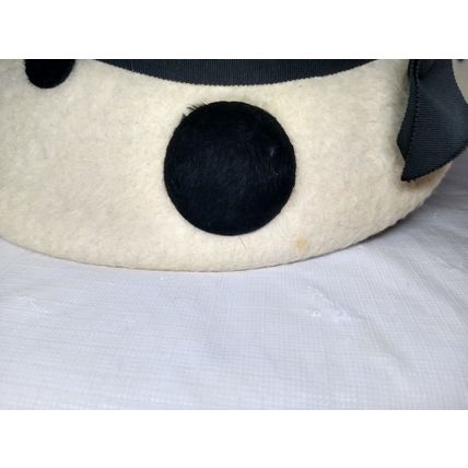 Sitlers "for fashionable hats!" Adorable White/Black Polka Dot Pattern! Fast Shp