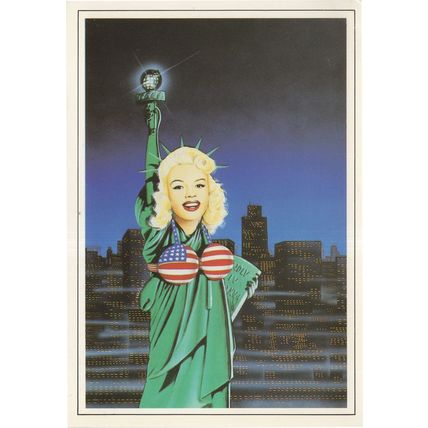 Marilyn Monroe As The Statue Of Liberty Hollywood Actress Postcard