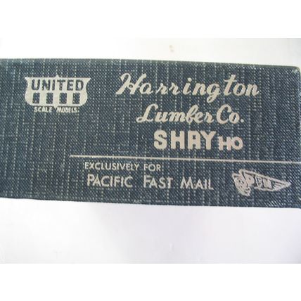 HO Scale United Harrington Lumber Co Shay Locomotive 4059