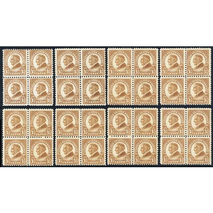 553, Mint NH Eight Blocks of Four CV $131.00 * Stuart Katz