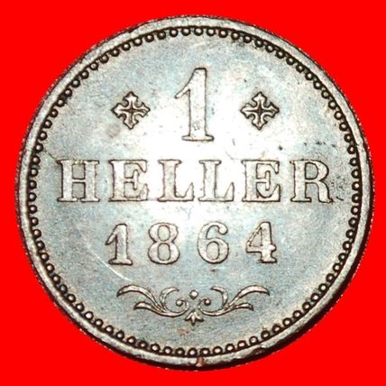 FRANKFURT (1859-1865): GERMANY ★ 1 HELLER 1864! ★LOW START★NO RESERVE