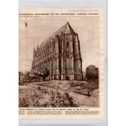 Lancing College Centenary Picture Article Bryan de Grineau - 1948 Article