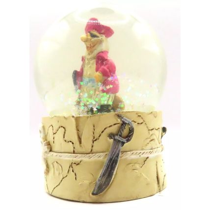 Pirate Snow Globe with Red Coat and Cutlass 8.5 CM Shabby Chic Gift