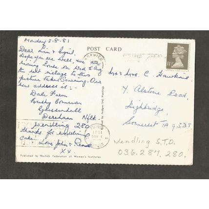Postcard Norfolk Great Witchingham Lenwade Mill