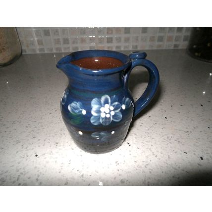 Haseley Manor Isle Of Wight Studio Pottery Blue Milk Jug / Creamer