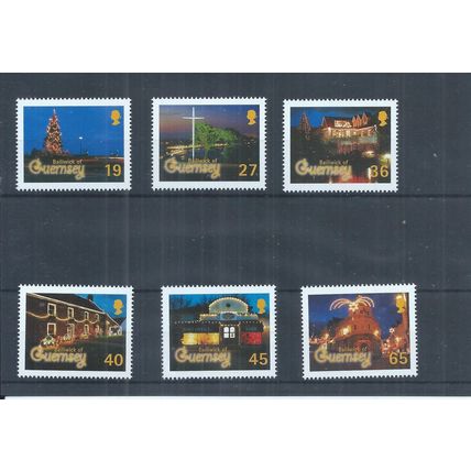 Guernsey stamps. 2001 Christmas - Festive Lights MNH SG 928 - 933 (AN026