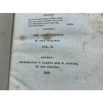 ANTIQUE 1809 HANNAH MORE "COELEBS IN SEARCH OF A WIFE" VOLS 1 & 2 BOOKS (P6) AA
