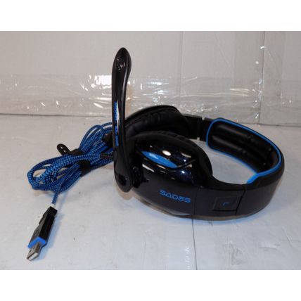 SADES Model SA-902 Stereo Gaming Over-Ear Headset USB Surround Sound
