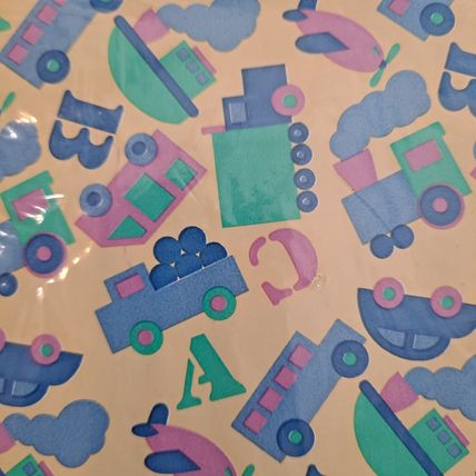 Vintage Lot 5 New American Greetings BABY Shower WRAPPING PAPER Gift Wrap