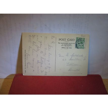 TERRACE GARDENS, TORQUAY, DEVON used antique postcard by W C Edwards 1915 pm =