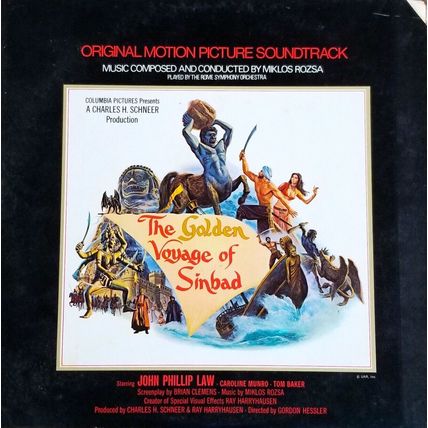 THE GOLDEN VOYAGE OF SINBAD original 1974 Miklos Rosza soundtrack record album