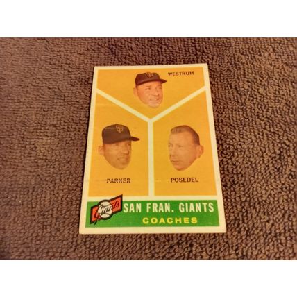 1960 Topps # 469 San Francisco Giants Coaches EX/MT Condition No Creases