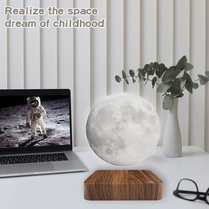 Levitating Moon Lamp, Magnetic Floating Moon Lamp Spinning Luna Night Light with