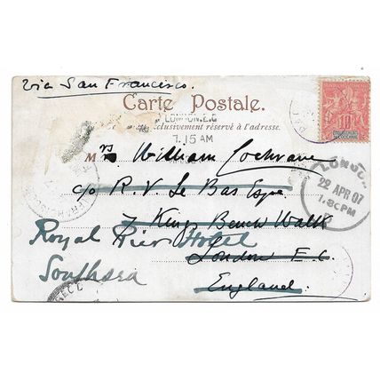 Postcard French Polynesia Tahiti la Vallée de Fautaua undivided posted 1907