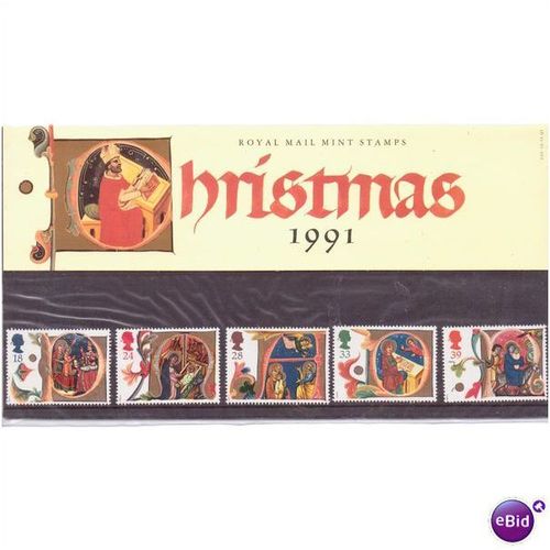 po presentation pack 222 christmas 1991 sg1582