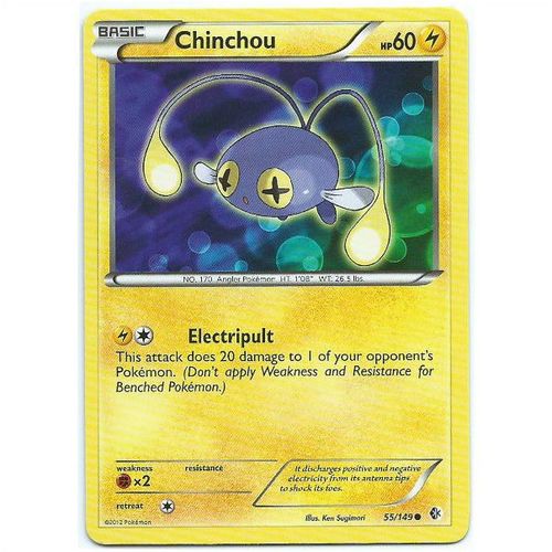 Pokemon Black & White Boundaries Crossed - #55/149 - Chinchou