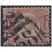 1870 SG48/9 1/2d Rose Plate 1 Good+ Used Check Letters "BH".