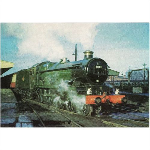 Railway Postcard GWR 5042 Winchester Castle GLOUCESTER CENT Great Western Loco