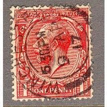 GB stamps 1912 - SG419 - KGV - 1d red - Winchester