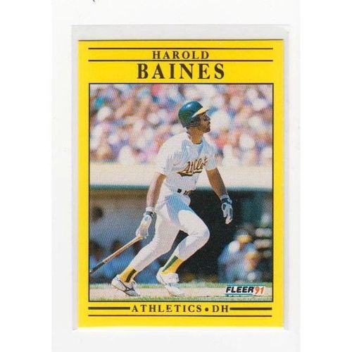 1991 Fleer baseball Harold Baines card #2 -NM - Athletics