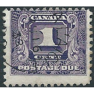 Canada 1930 D9 1c Bright Violet Postage Due Good/Fine Used .. ..