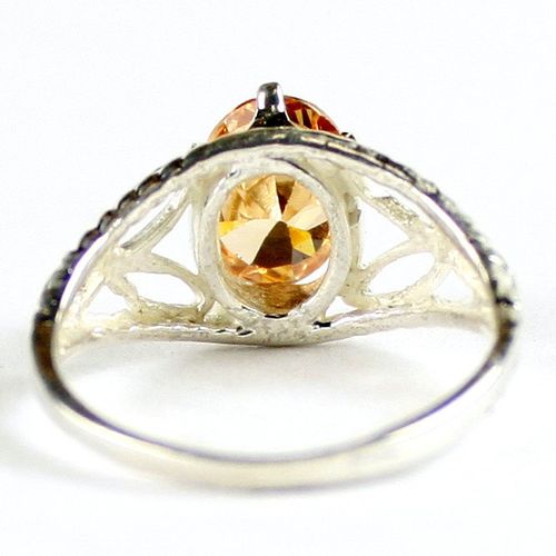 Champagne CZ, 925 Sterling Silver Ring, SR137