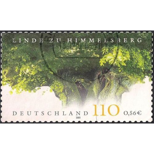 GERMANY, Himmelsberg Linden Tree, 750 years, green 2001, 110Pf, .56Euro, #4