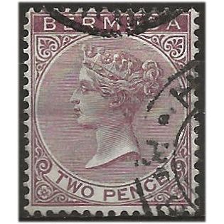 Bermuda 1898 SG26a 2d Brown-Purple Wmk Crown CA Fine Used . ..