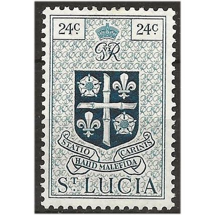 St Lucia 1949 SG155 24c Light Blue Mounted Mint . .. .