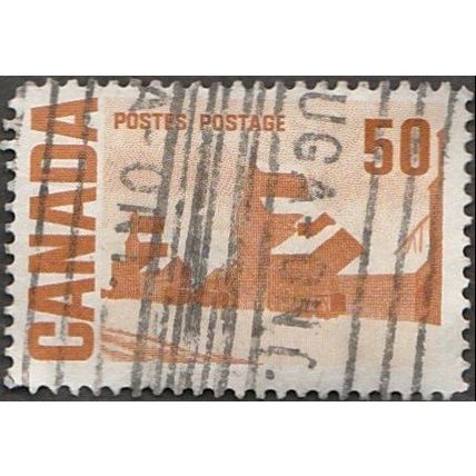 Canada 1967-73 $0-50c Value. Cinnamon. Summer Stores. Fine Used