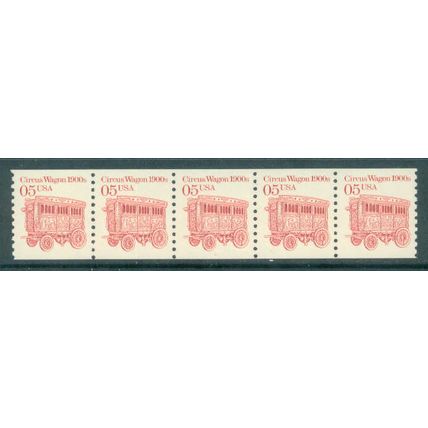 2452 5c Circus Wagon Fine MNH Dry Gum PNC 1/5 V0674