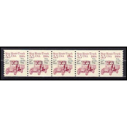 2125a 5.5c Star Route Truck Fine MNH Dry Gum PNC 1/5 X0502