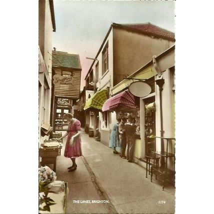 Sussex BRIGHTON The Lanes Postcard (Wardell's 1174))